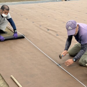 熊本市南区のY様邸の防草シート施工を行いました。